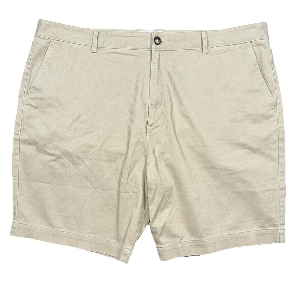 Mott & Bow Men's Stretch Chino Shorts 8" Khaki Casual Preppy Golf Sz 40